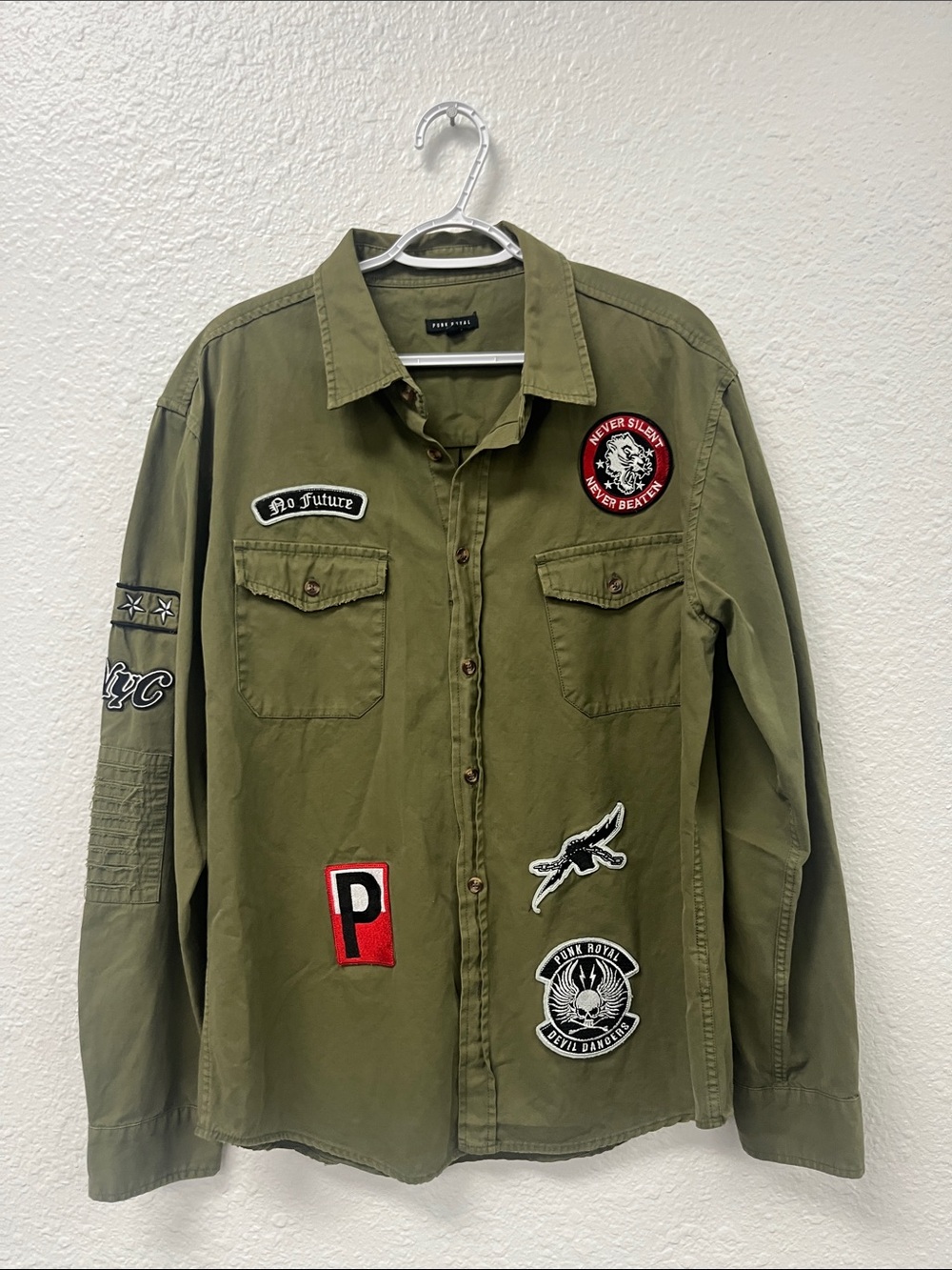 Punk Royal Army Green Men's Field Jacket
#1060